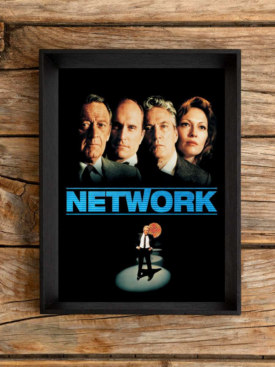 Şebeke - Network Film Tablo Siyah Çerçeveli Film Poster Afiş Tablo