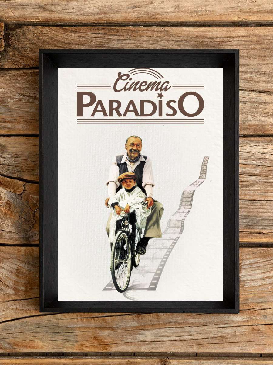 Cennet Sineması - Nuovo Cinema Paradiso Film Tablo Siyah Çerçeveli Film Poster Afiş Tablo