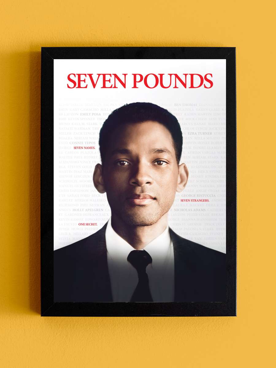 Yedi Yaşam - Seven Pounds Film Tablo Siyah Çerçeveli Film Poster Afiş Tablo