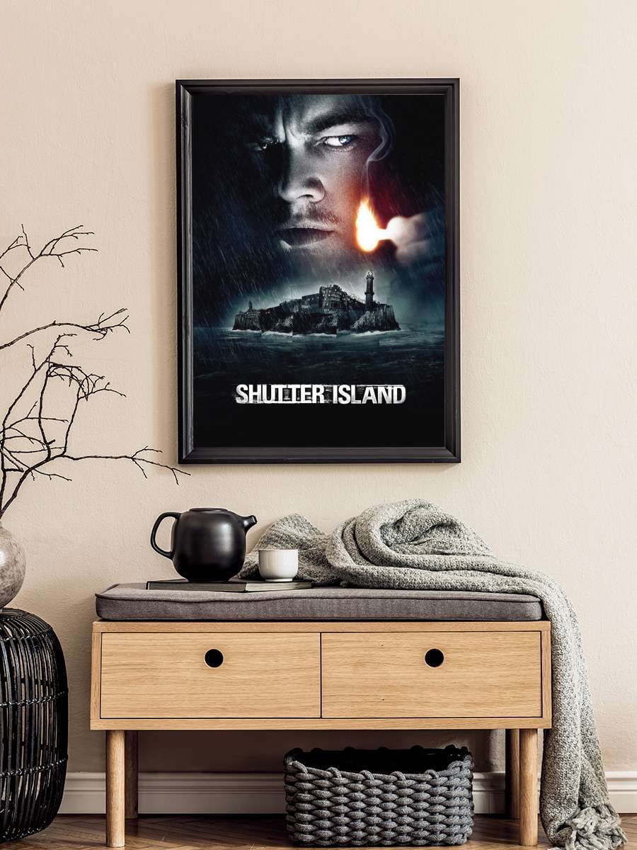 Zindan Adası - Shutter Island Film Tablo Siyah Çerçeveli Film Poster Afiş Tablo