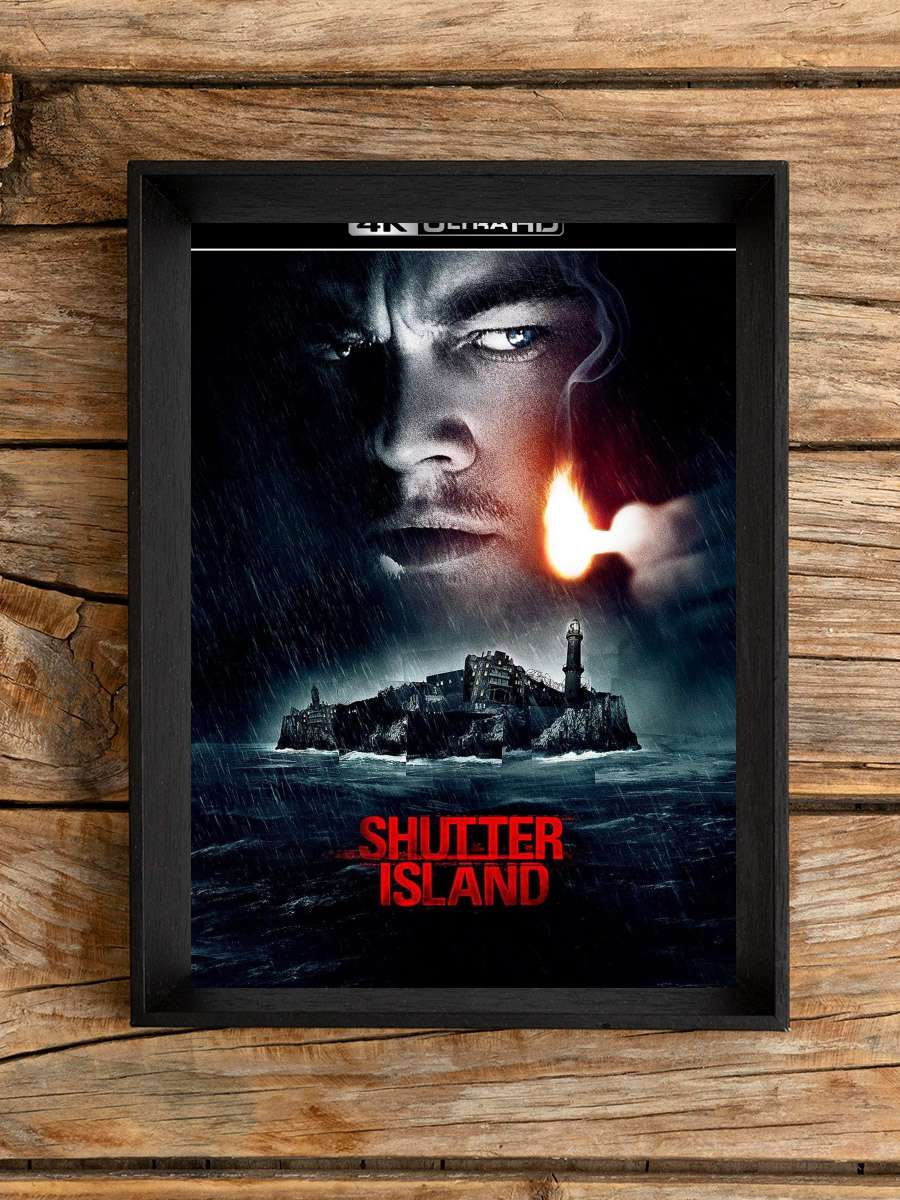 Zindan Adası - Shutter Island Film Tablo Siyah Çerçeveli Film Poster Afiş Tablo