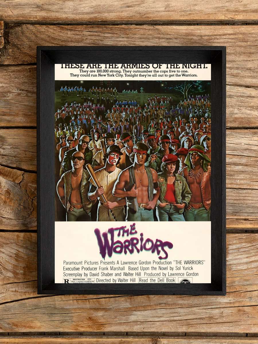 Savaşçılar - The Warriors Film Tablo Siyah Çerçeveli Film Poster Afiş Tablo