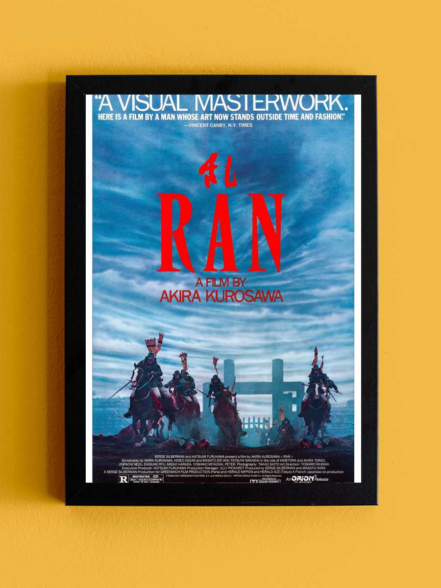 Ran - 乱 Film Tablo Siyah Çerçeveli Film Poster Afiş Tablo