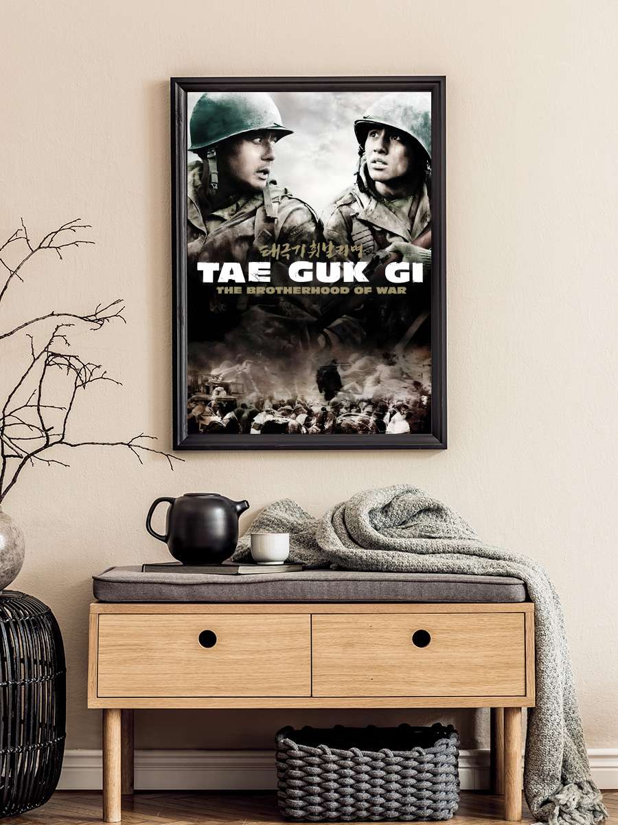 Kardeşler Savaşı - 태극기 휘날리며 Film Tablo Siyah Çerçeveli Film Poster Afiş Tablo