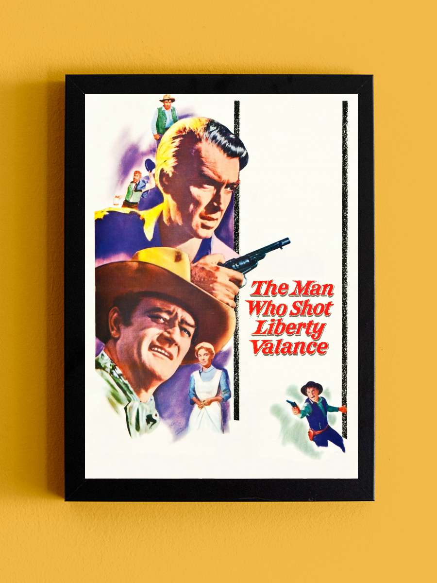 Kahramanın Sonu - The Man Who Shot Liberty Valance Film Tablo Siyah Çerçeveli Film Poster Afiş Tablo