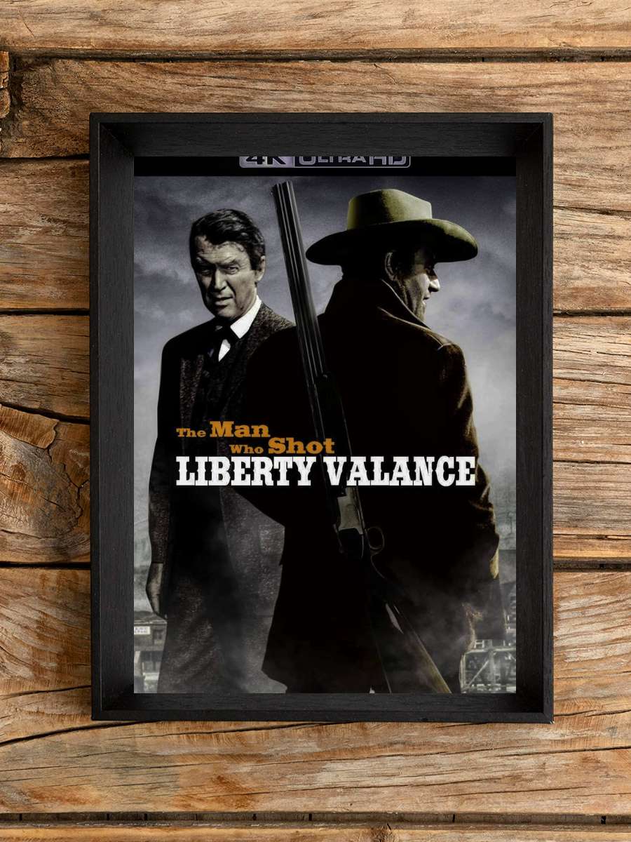 Kahramanın Sonu - The Man Who Shot Liberty Valance Film Tablo Siyah Çerçeveli Film Poster Afiş Tablo