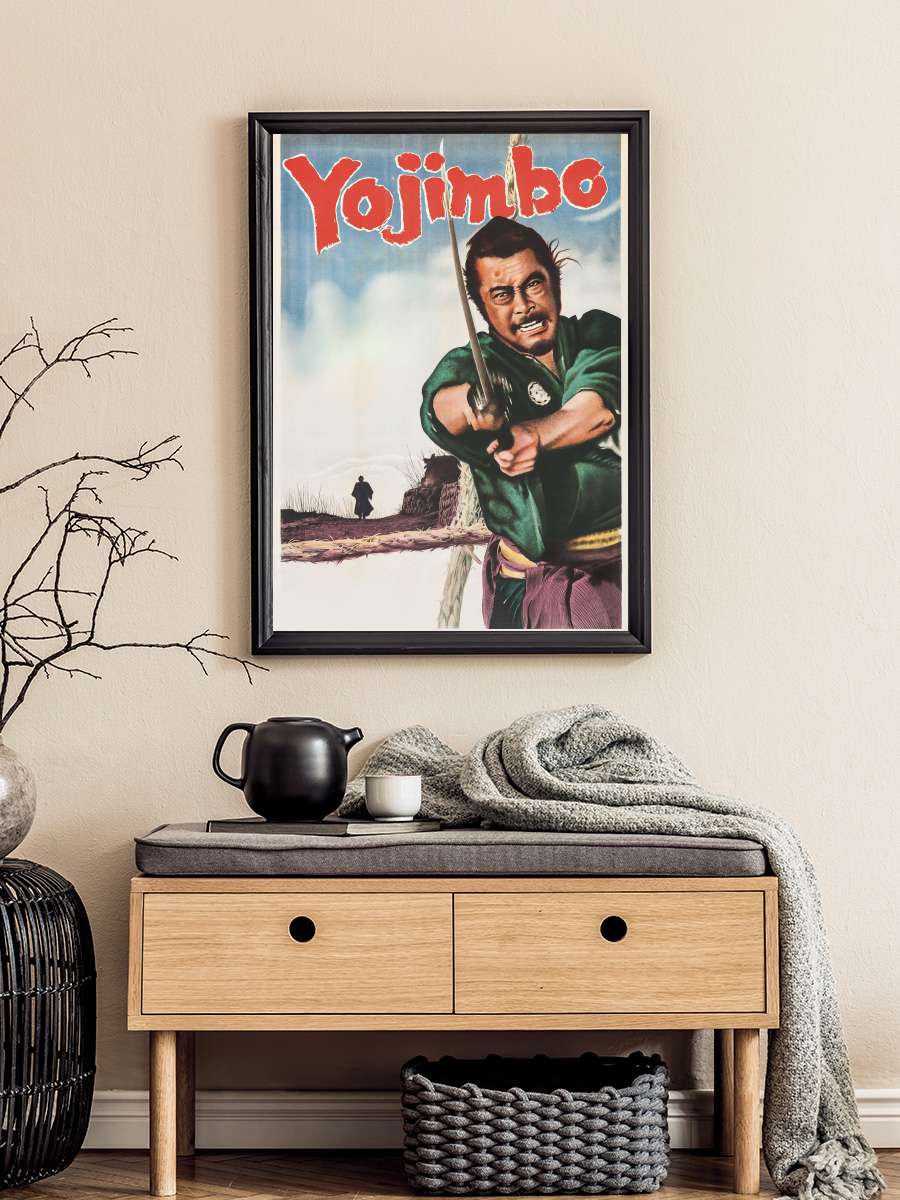 Yojimbo - 用心棒 Film Tablo Siyah Çerçeveli Film Poster Afiş Tablo