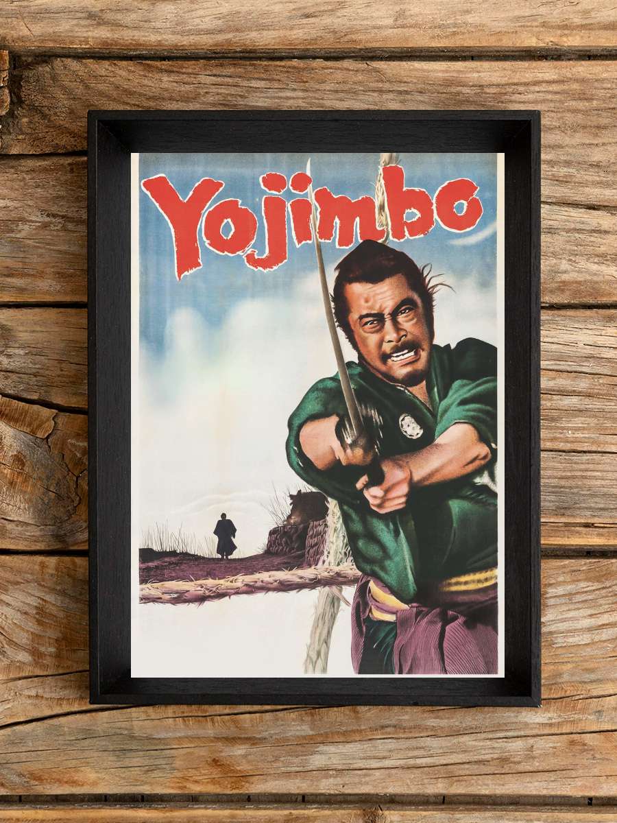 Yojimbo - 用心棒 Film Tablo Siyah Çerçeveli Film Poster Afiş Tablo