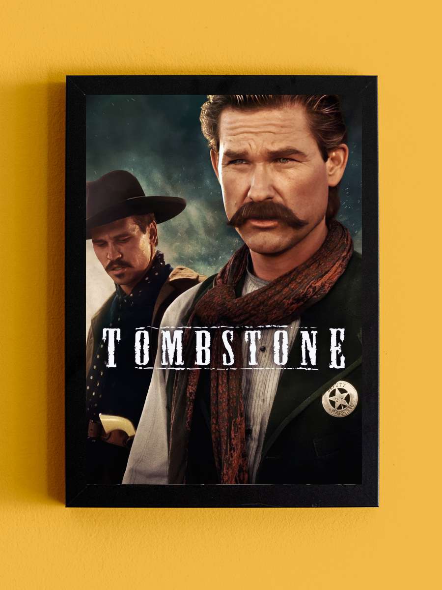 Kasabanın Namusu - Tombstone Film Tablo Siyah Çerçeveli Film Poster Afiş Tablo