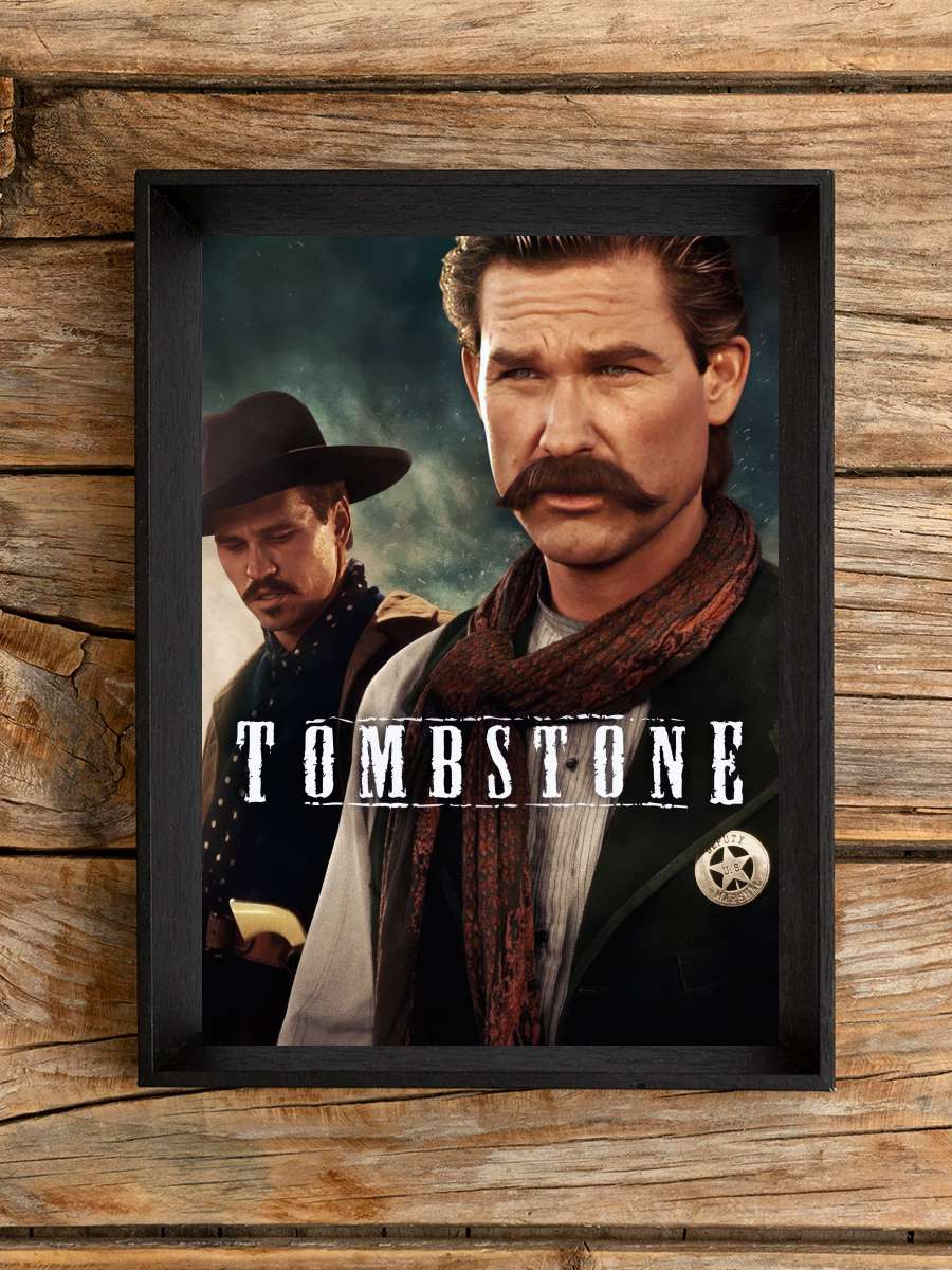 Kasabanın Namusu - Tombstone Film Tablo Siyah Çerçeveli Film Poster Afiş Tablo