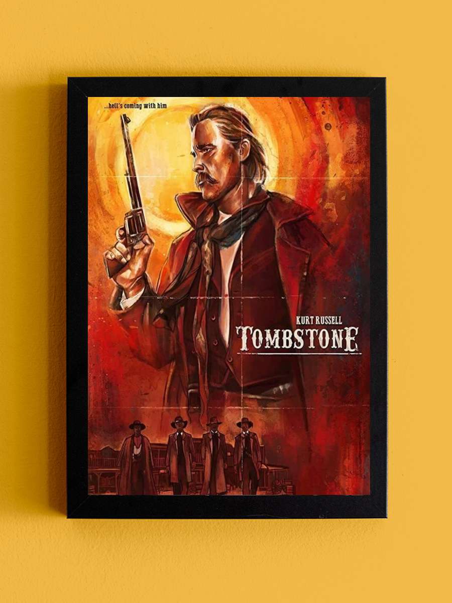 Kasabanın Namusu - Tombstone Film Tablo Siyah Çerçeveli Film Poster Afiş Tablo