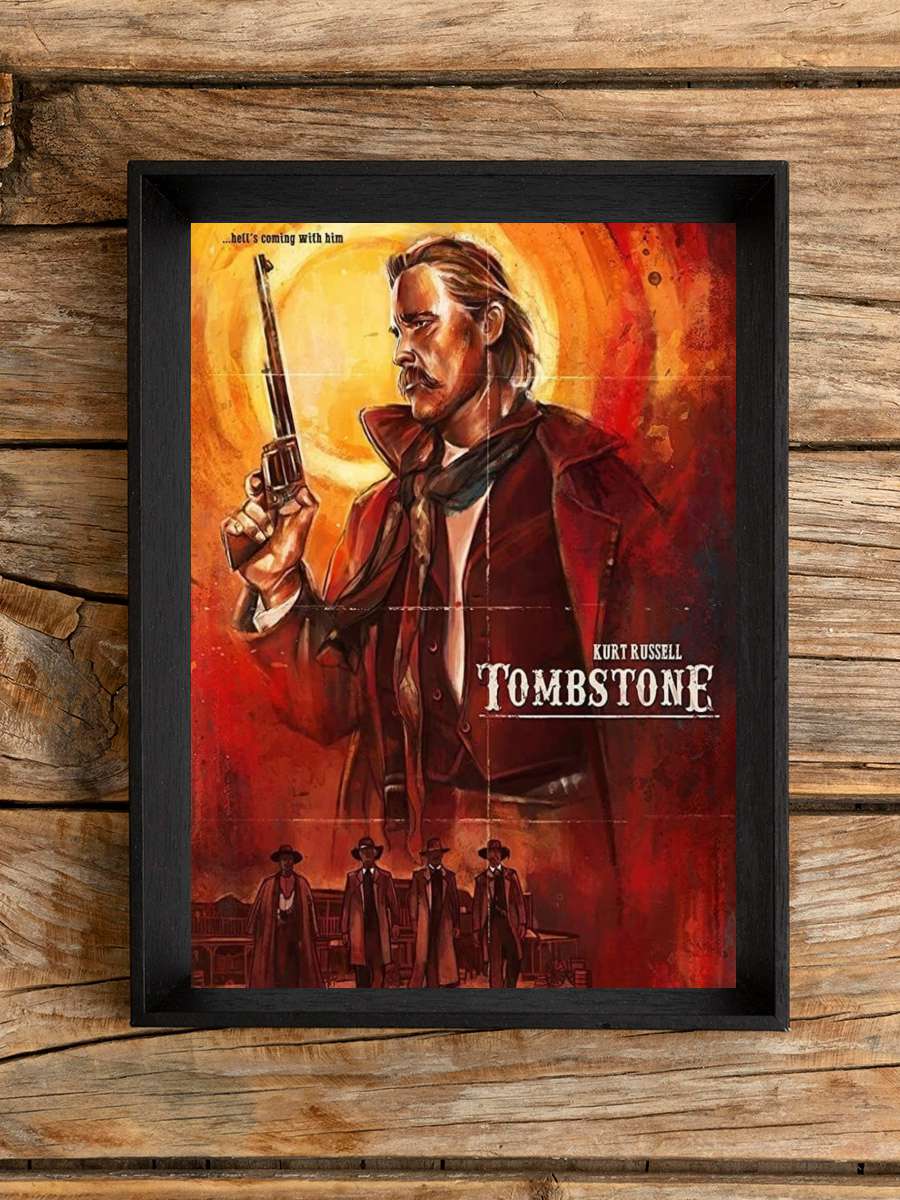 Kasabanın Namusu - Tombstone Film Tablo Siyah Çerçeveli Film Poster Afiş Tablo