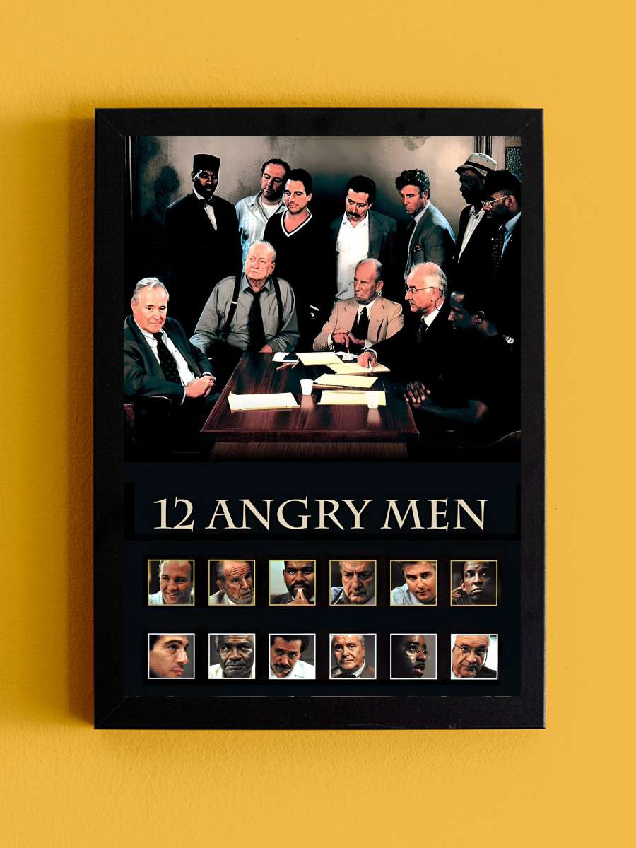 12 Angry Men Film Tablo Siyah Çerçeveli Film Poster Afiş Tablo