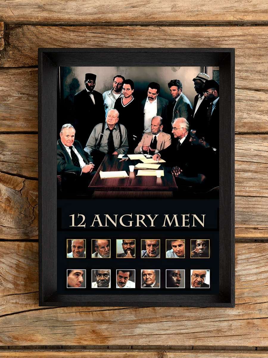 12 Angry Men Film Tablo Siyah Çerçeveli Film Poster Afiş Tablo