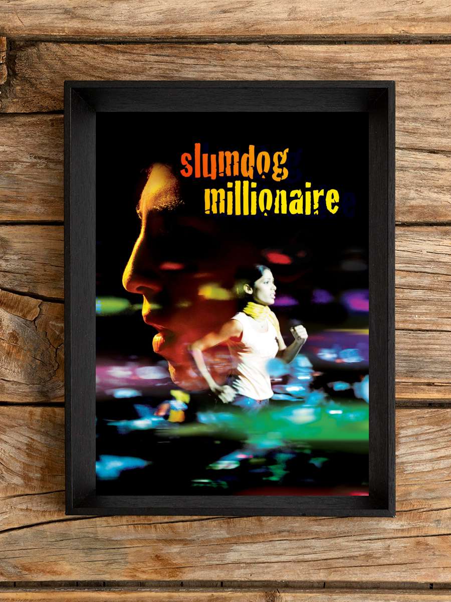 Milyoner - Slumdog Millionaire Film Tablo Siyah Çerçeveli Film Poster Afiş Tablo