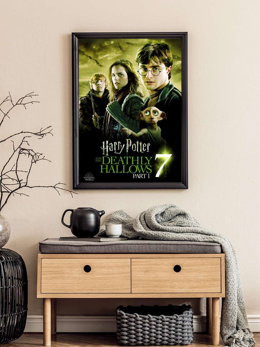 Harry Potter ve Ölüm Yadigârları: Bölüm 1 - Harry Potter and the Deathly Hallows: Part 1 Film Tablo Siyah Çerçeveli Film Poster Afiş Tablo