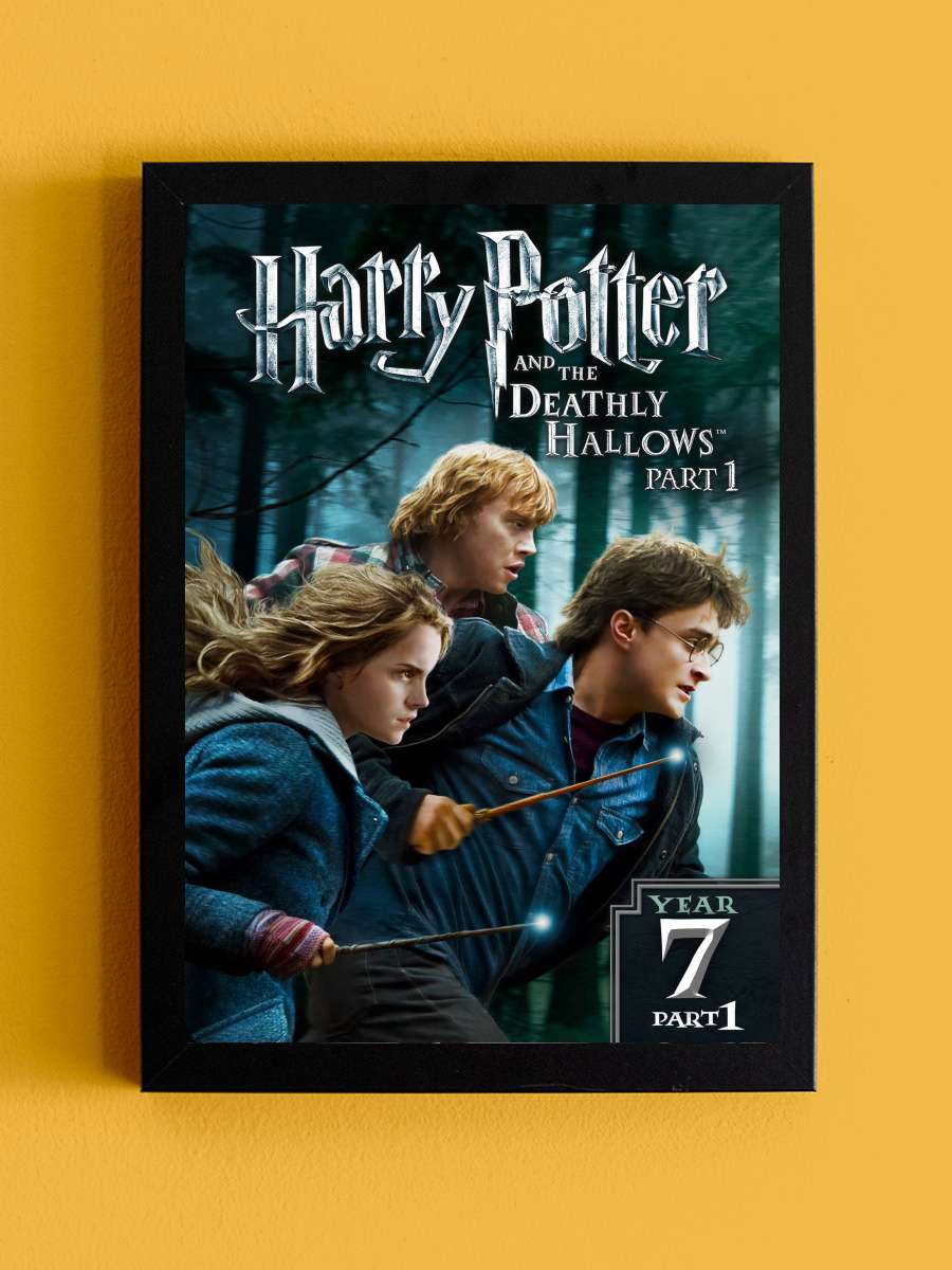 Harry Potter ve Ölüm Yadigârları: Bölüm 1 - Harry Potter and the Deathly Hallows: Part 1 Film Tablo Siyah Çerçeveli Film Poster Afiş Tablo