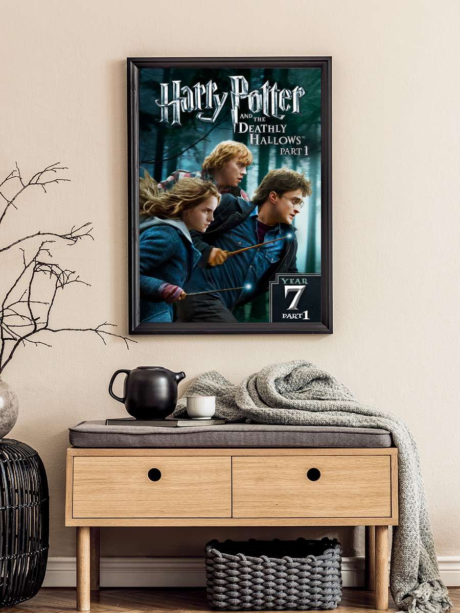 Harry Potter ve Ölüm Yadigârları: Bölüm 1 - Harry Potter and the Deathly Hallows: Part 1 Film Tablo Siyah Çerçeveli Film Poster Afiş Tablo