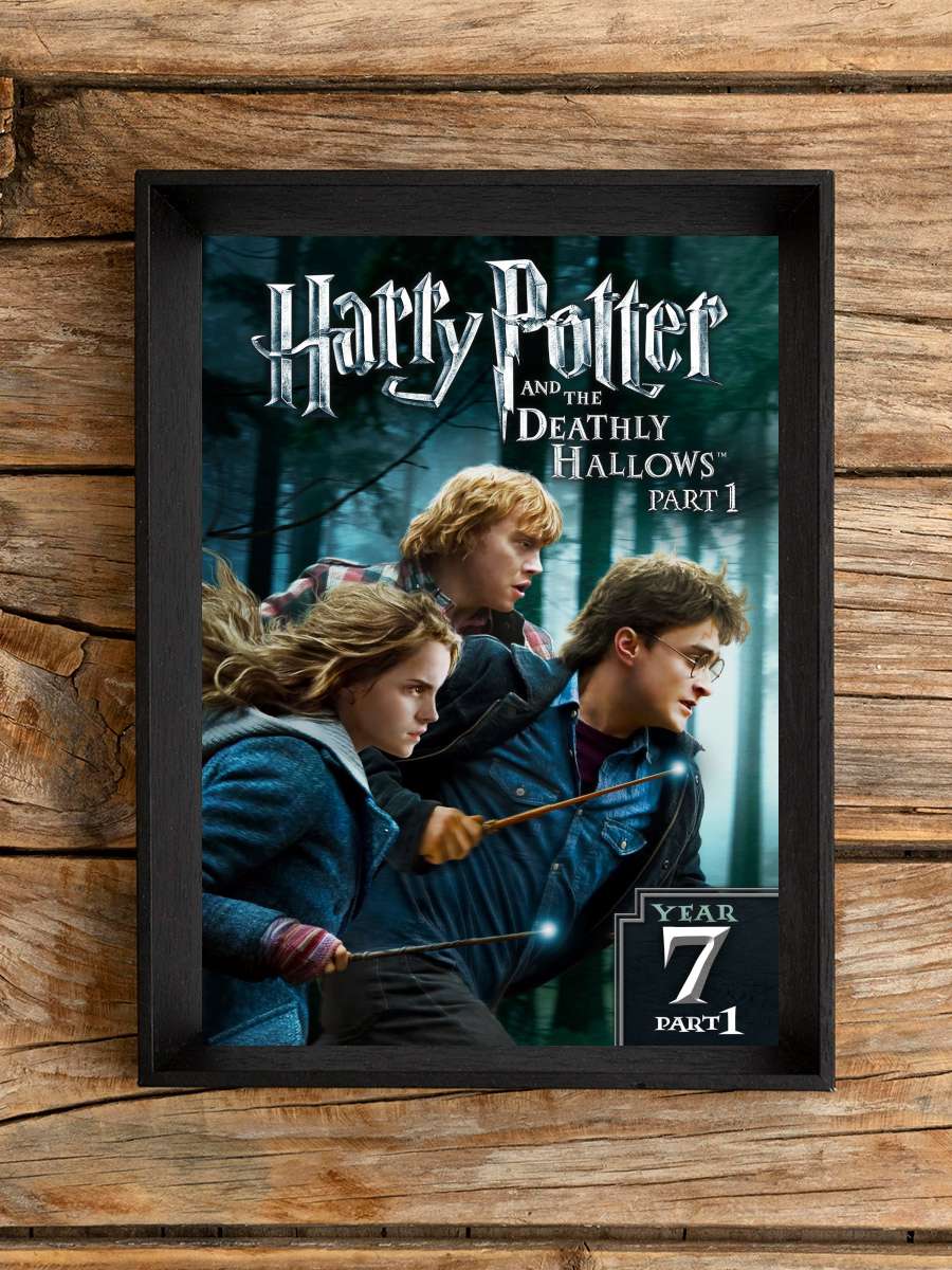 Harry Potter ve Ölüm Yadigârları: Bölüm 1 - Harry Potter and the Deathly Hallows: Part 1 Film Tablo Siyah Çerçeveli Film Poster Afiş Tablo