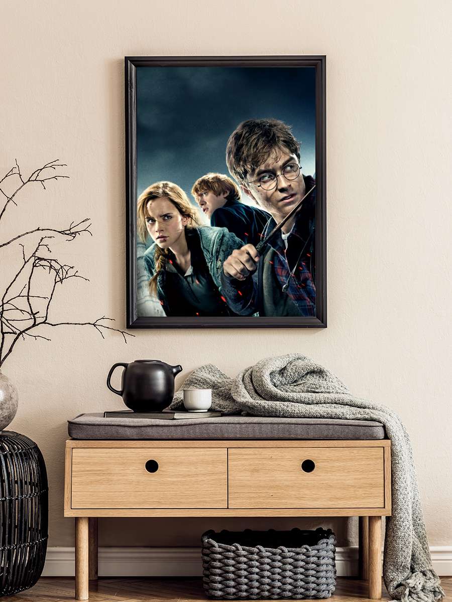 Harry Potter ve Ölüm Yadigârları: Bölüm 1 - Harry Potter and the Deathly Hallows: Part 1 Film Tablo Siyah Çerçeveli Film Poster Afiş Tablo