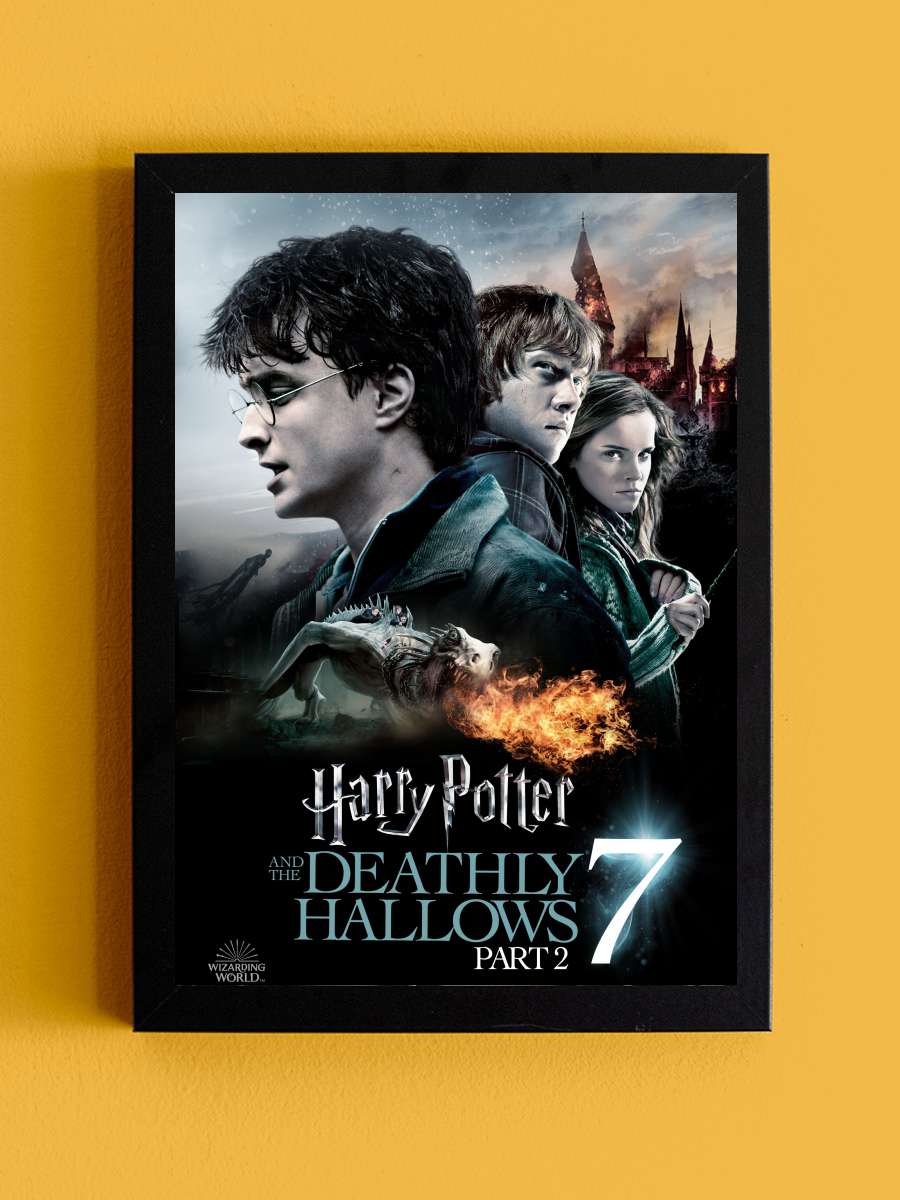 Harry Potter ve Ölüm Yadigârları: Bölüm 2 - Harry Potter and the Deathly Hallows: Part 2 Film Tablo Siyah Çerçeveli Film Poster Afiş Tablo