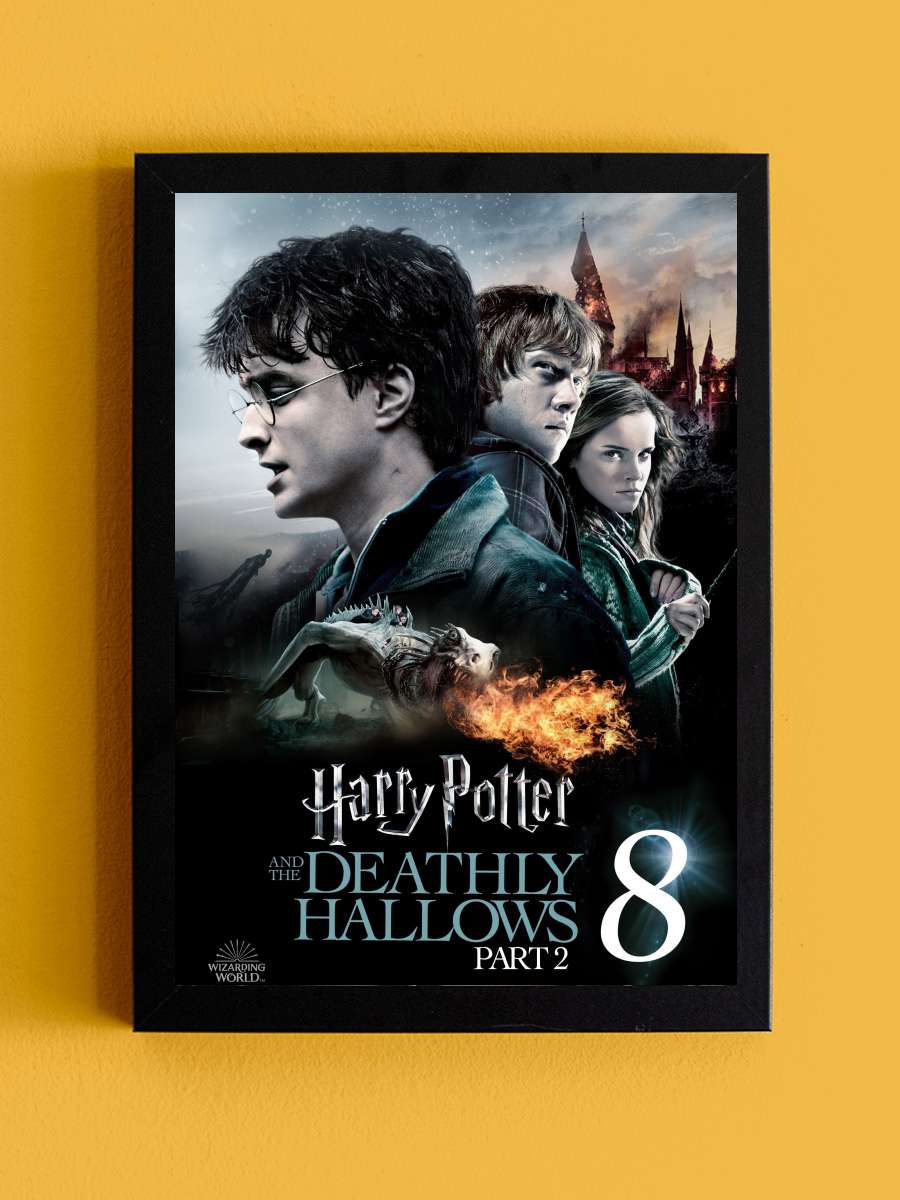 Harry Potter ve Ölüm Yadigârları: Bölüm 2 - Harry Potter and the Deathly Hallows: Part 2 Film Tablo Siyah Çerçeveli Film Poster Afiş Tablo