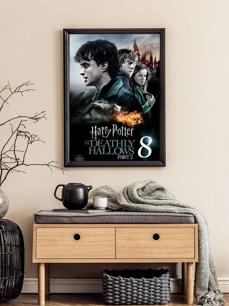 Harry Potter ve Ölüm Yadigârları: Bölüm 2 - Harry Potter and the Deathly Hallows: Part 2 Film Tablo Siyah Çerçeveli Film Poster Afiş Tablo