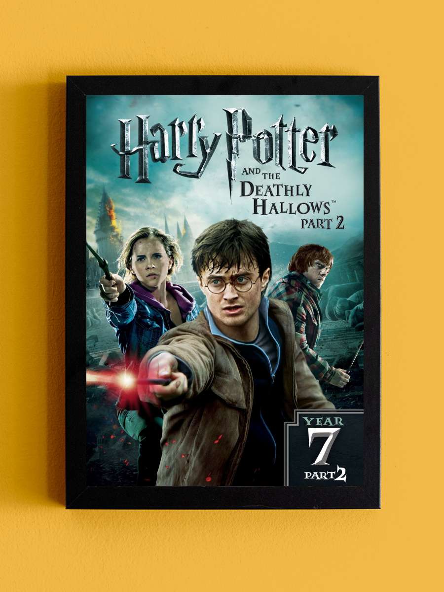 Harry Potter ve Ölüm Yadigârları: Bölüm 2 - Harry Potter and the Deathly Hallows: Part 2 Film Tablo Siyah Çerçeveli Film Poster Afiş Tablo