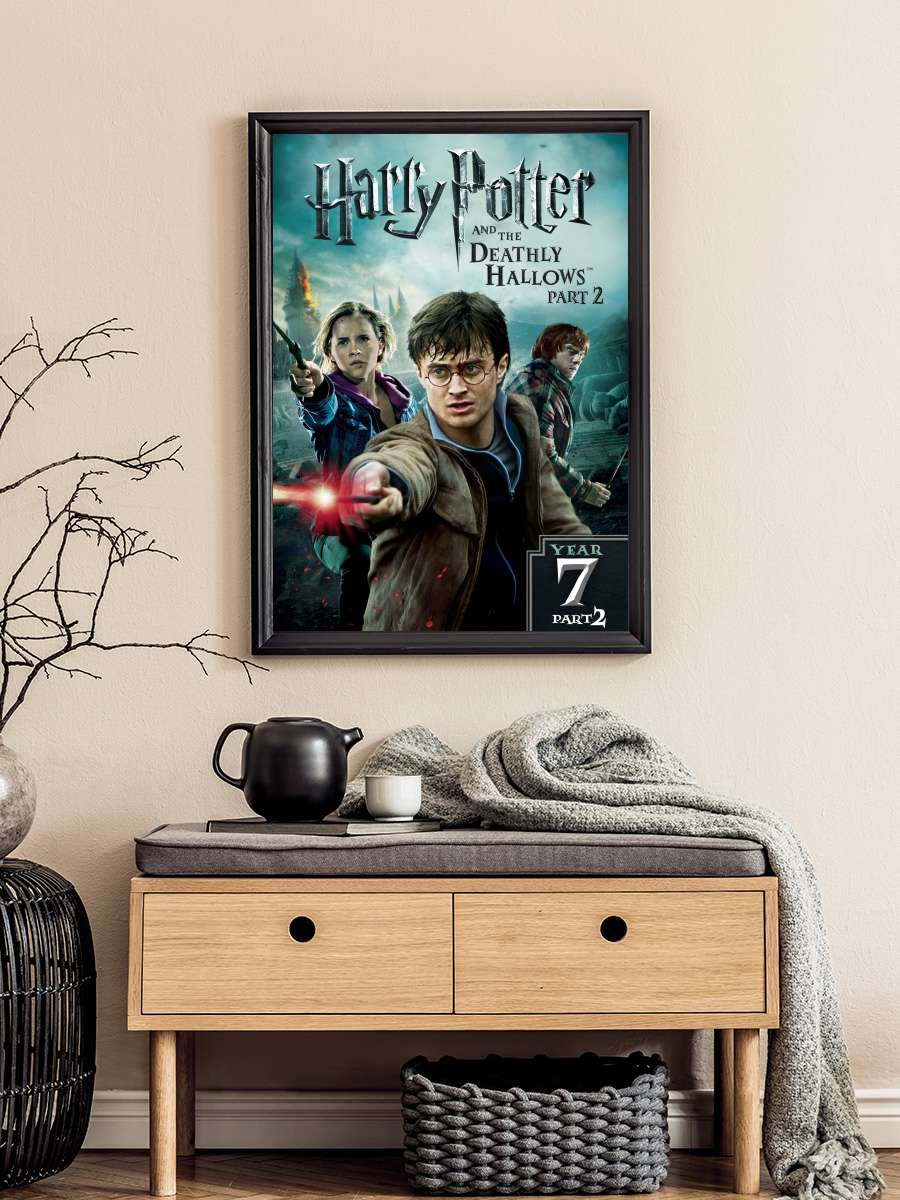 Harry Potter ve Ölüm Yadigârları: Bölüm 2 - Harry Potter and the Deathly Hallows: Part 2 Film Tablo Siyah Çerçeveli Film Poster Afiş Tablo