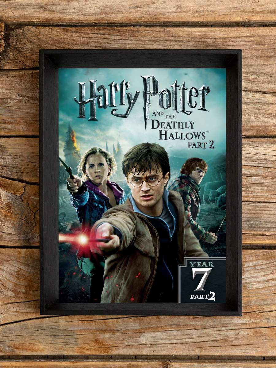 Harry Potter ve Ölüm Yadigârları: Bölüm 2 - Harry Potter and the Deathly Hallows: Part 2 Film Tablo Siyah Çerçeveli Film Poster Afiş Tablo