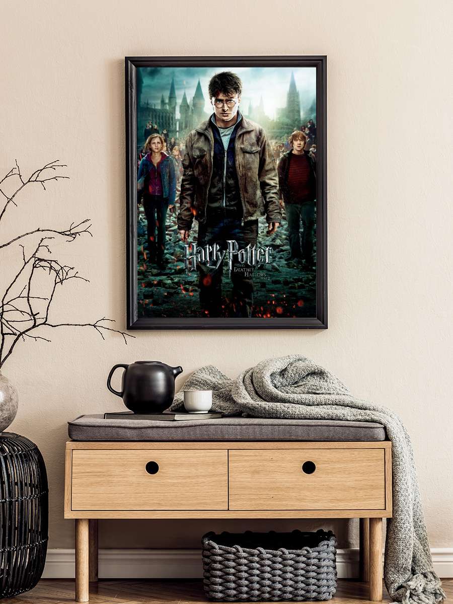 Harry Potter ve Ölüm Yadigârları: Bölüm 2 - Harry Potter and the Deathly Hallows: Part 2 Film Tablo Siyah Çerçeveli Film Poster Afiş Tablo