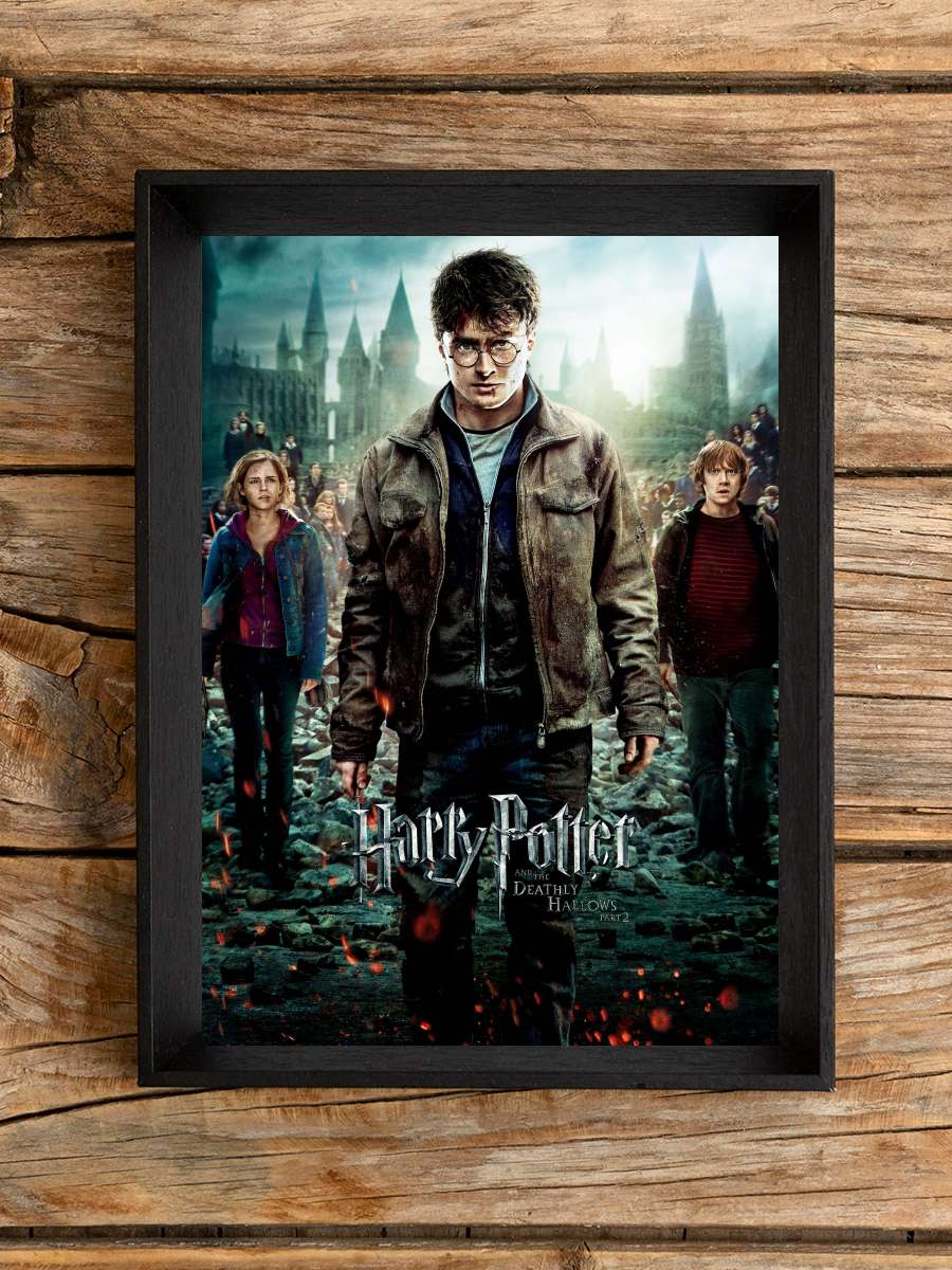 Harry Potter ve Ölüm Yadigârları: Bölüm 2 - Harry Potter and the Deathly Hallows: Part 2 Film Tablo Siyah Çerçeveli Film Poster Afiş Tablo