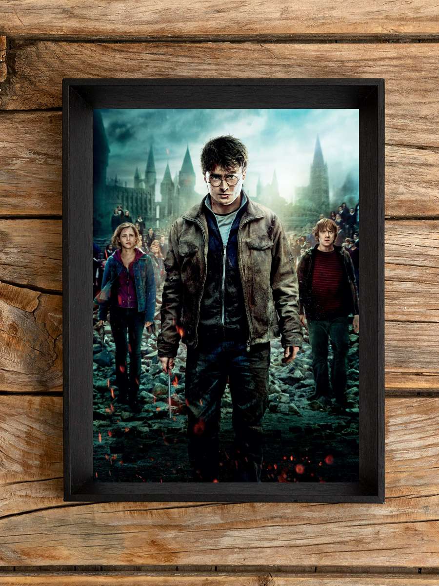 Harry Potter ve Ölüm Yadigârları: Bölüm 2 - Harry Potter and the Deathly Hallows: Part 2 Film Tablo Siyah Çerçeveli Film Poster Afiş Tablo