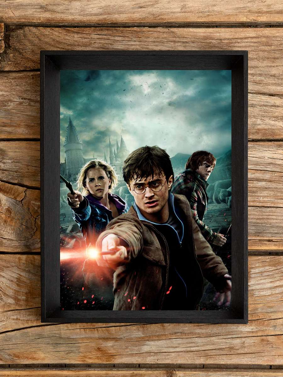 Harry Potter ve Ölüm Yadigârları: Bölüm 2 - Harry Potter and the Deathly Hallows: Part 2 Film Tablo Siyah Çerçeveli Film Poster Afiş Tablo