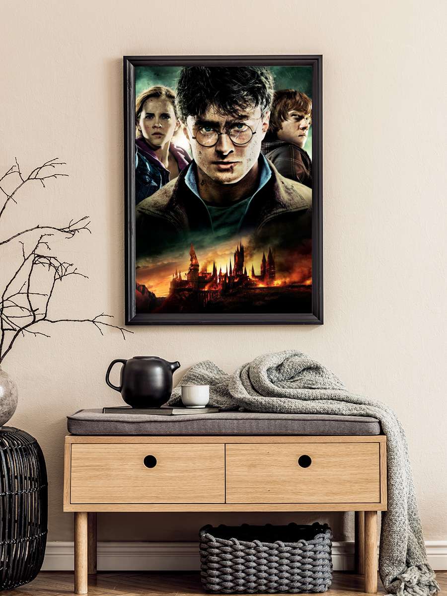 Harry Potter ve Ölüm Yadigârları: Bölüm 2 - Harry Potter and the Deathly Hallows: Part 2 Film Tablo Siyah Çerçeveli Film Poster Afiş Tablo