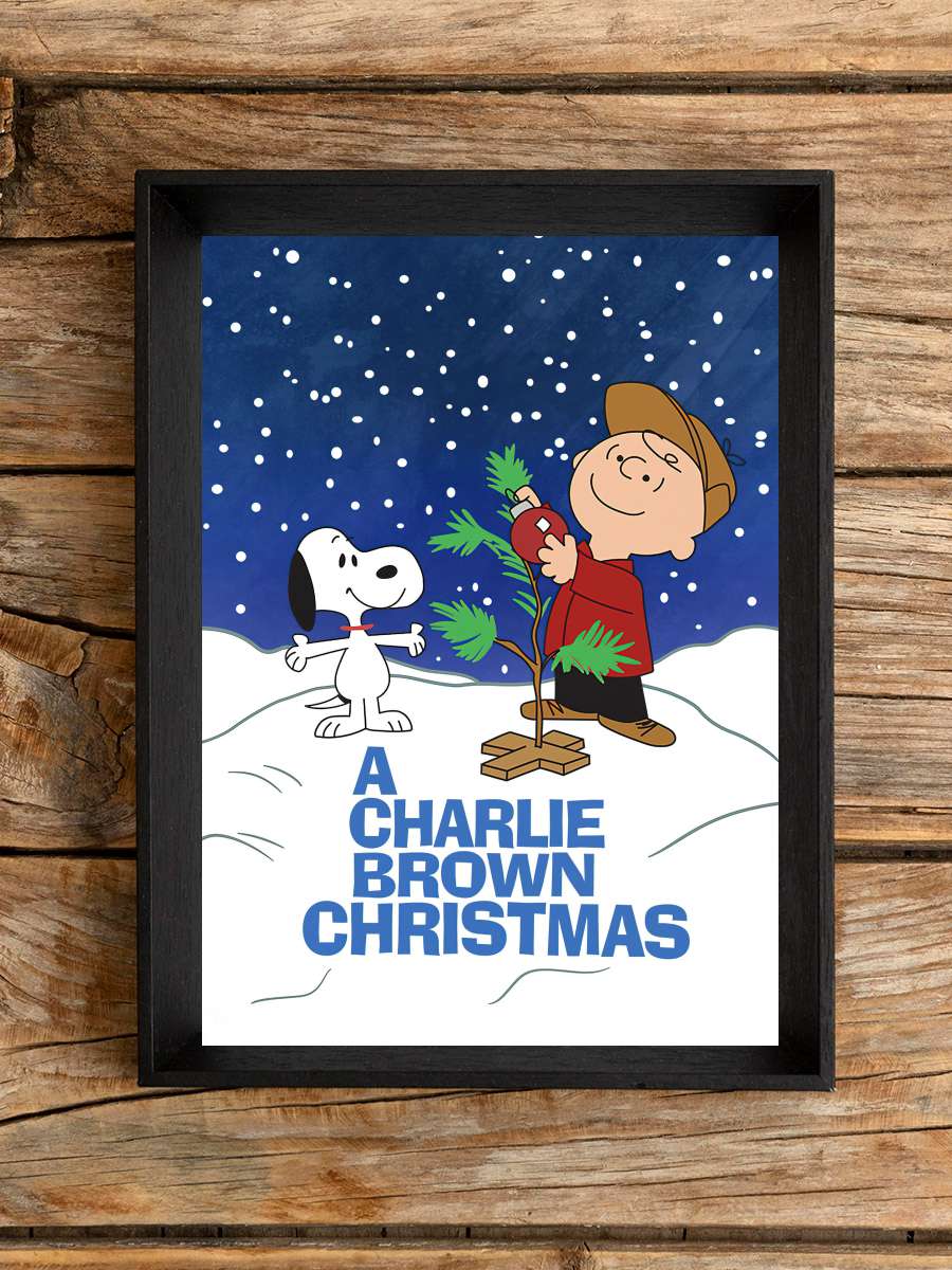 Charlie Brown Noeli - A Charlie Brown Christmas Film Tablo Siyah Çerçeveli Film Poster Afiş Tablo