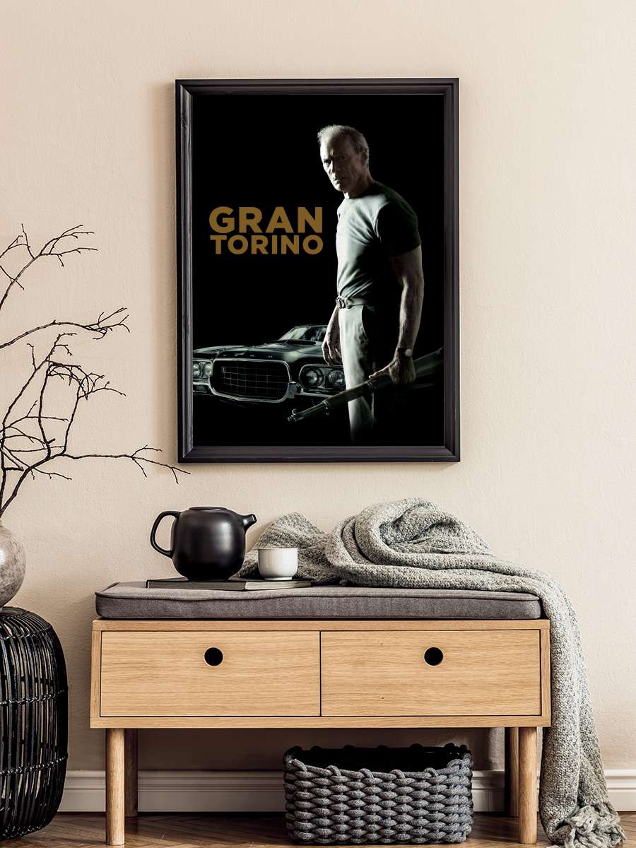 Gran Torino Film Tablo Siyah Çerçeveli Film Poster Afiş Tablo