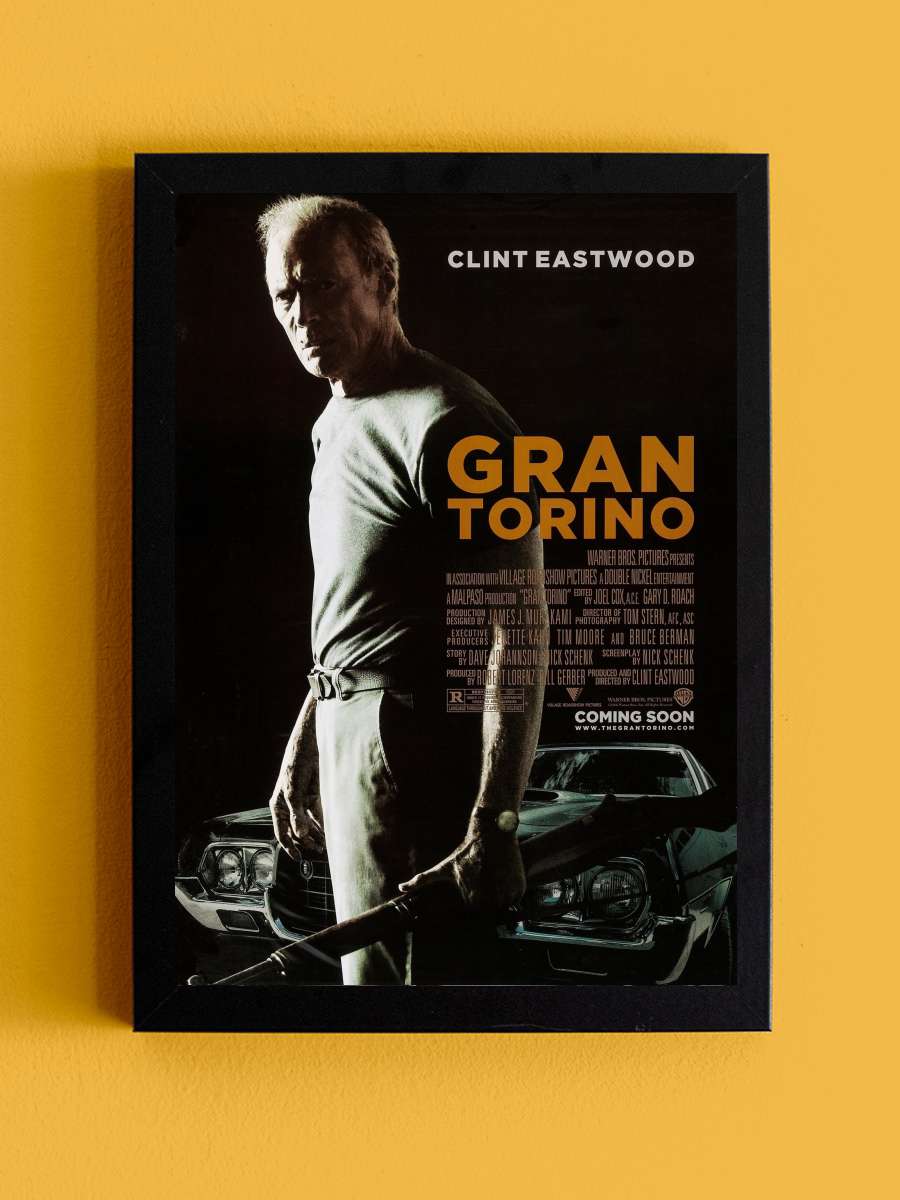 Gran Torino Film Tablo Siyah Çerçeveli Film Poster Afiş Tablo