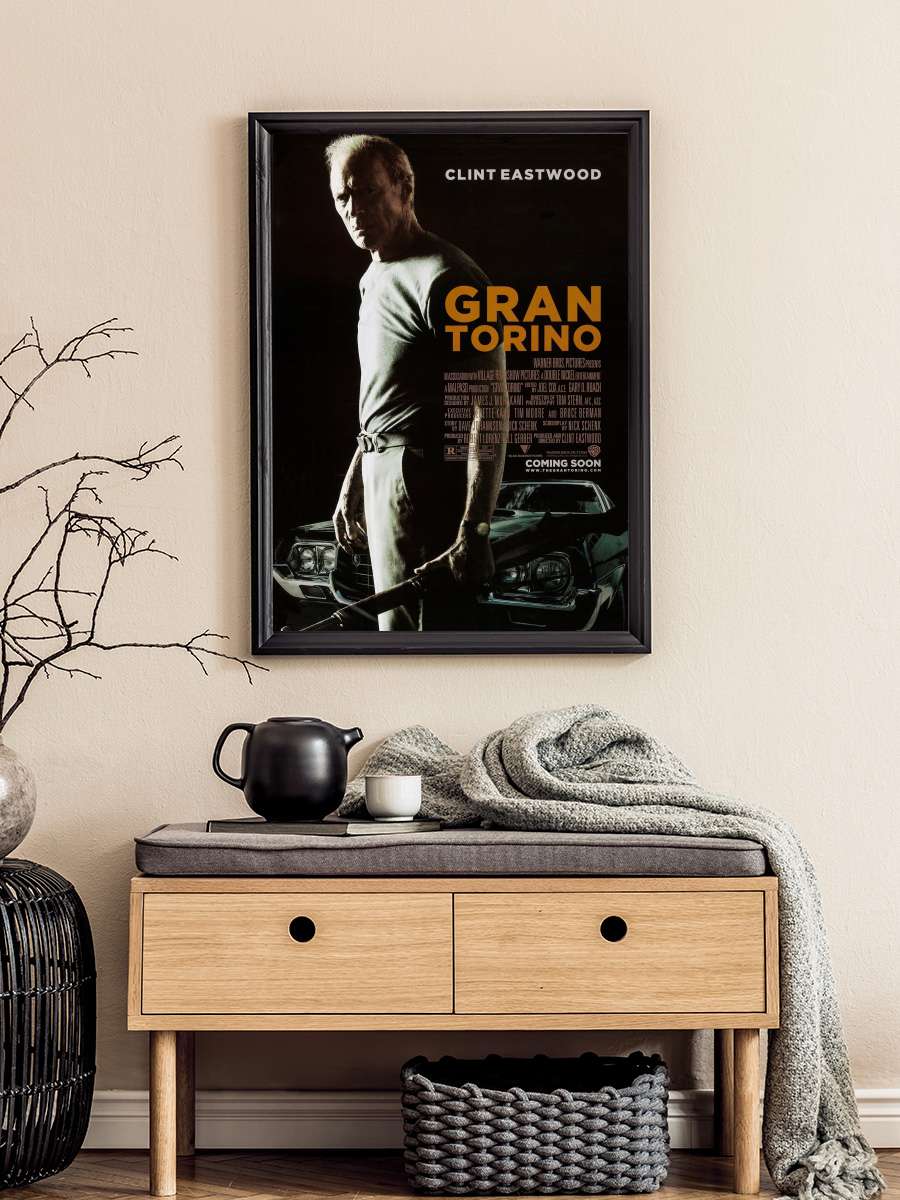 Gran Torino Film Tablo Siyah Çerçeveli Film Poster Afiş Tablo