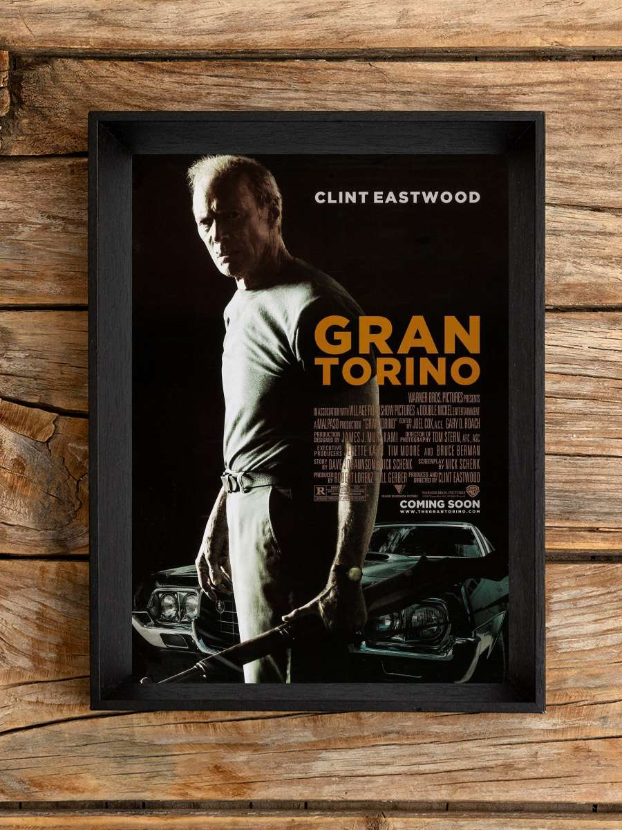 Gran Torino Film Tablo Siyah Çerçeveli Film Poster Afiş Tablo