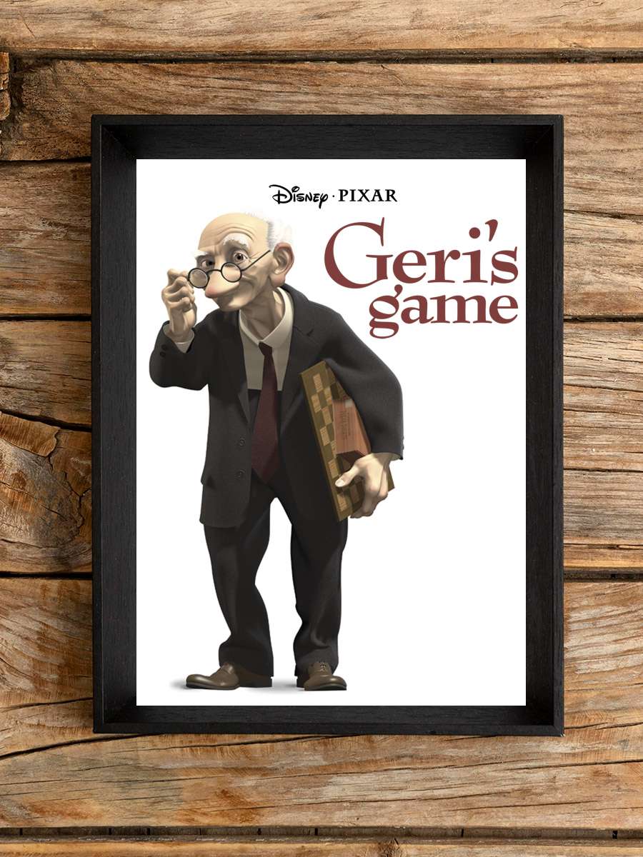 Geri'nin Oyunu - Geri's Game Film Tablo Siyah Çerçeveli Film Poster Afiş Tablo