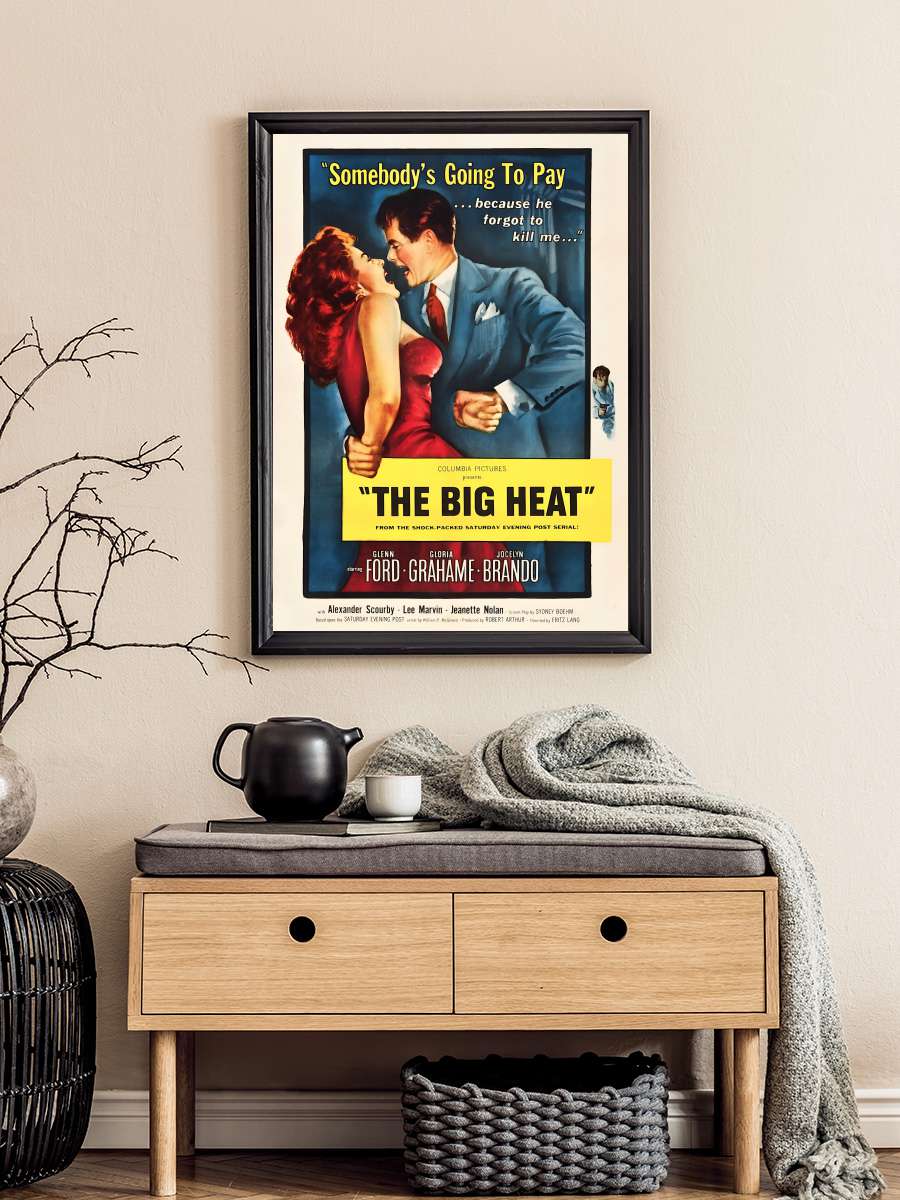 The Big Heat Film Tablo Siyah Çerçeveli Film Poster Afiş Tablo