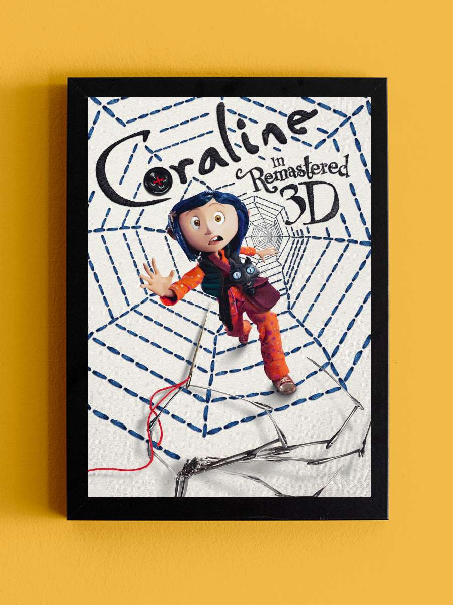 Koralin ve Gizli Dünya - Coraline Film Tablo Siyah Çerçeveli Film Poster Afiş Tablo