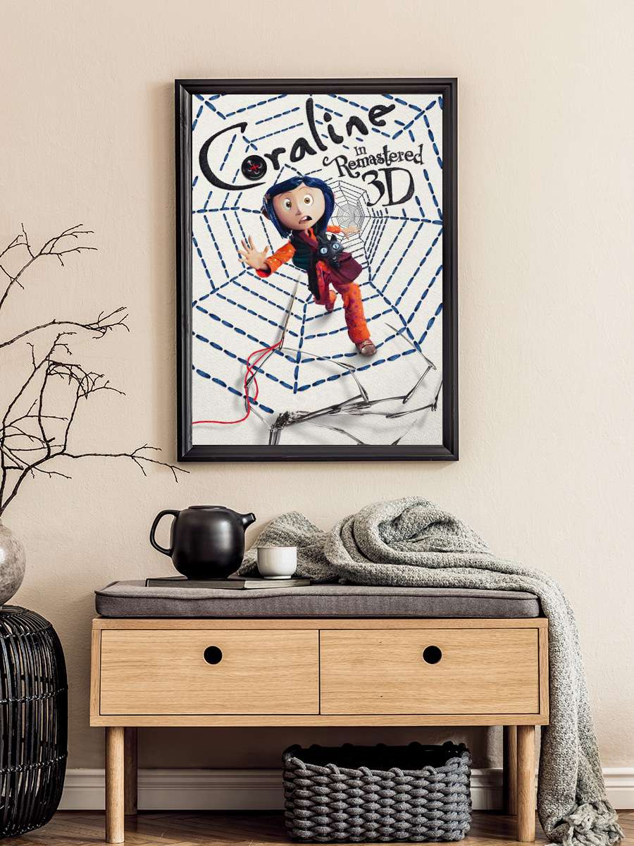 Koralin ve Gizli Dünya - Coraline Film Tablo Siyah Çerçeveli Film Poster Afiş Tablo