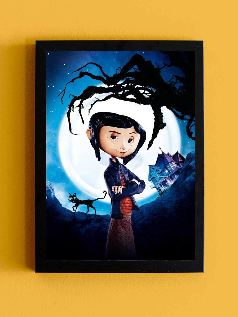 Koralin ve Gizli Dünya - Coraline Film Tablo Siyah Çerçeveli Film Poster Afiş Tablo