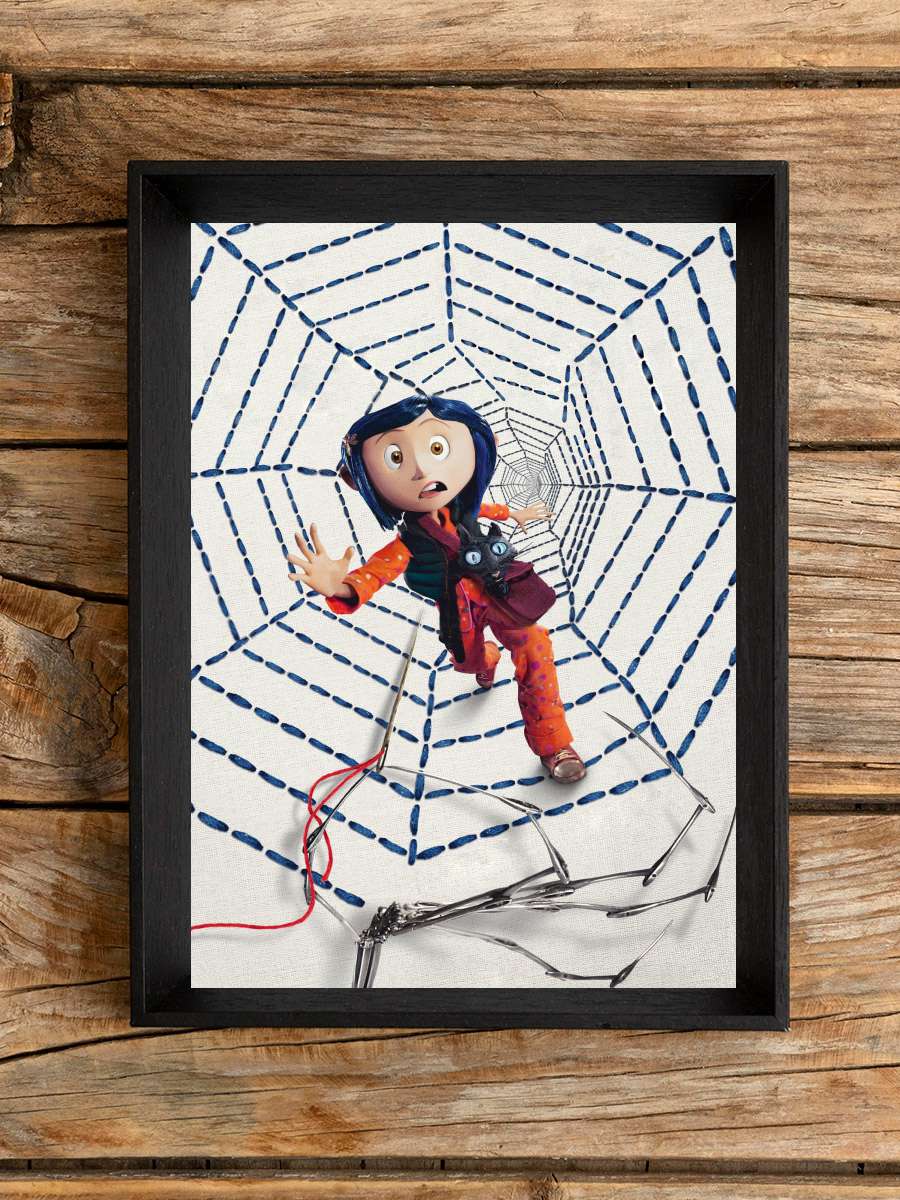 Koralin ve Gizli Dünya - Coraline Film Tablo Siyah Çerçeveli Film Poster Afiş Tablo