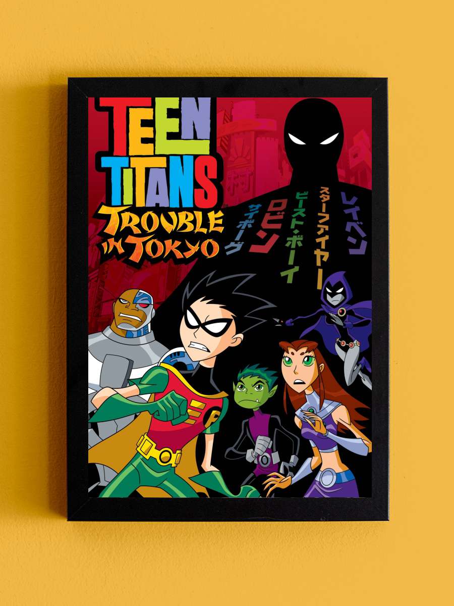 Teen Titans: Trouble in Tokyo Film Tablo Siyah Çerçeveli Film Poster Afiş Tablo