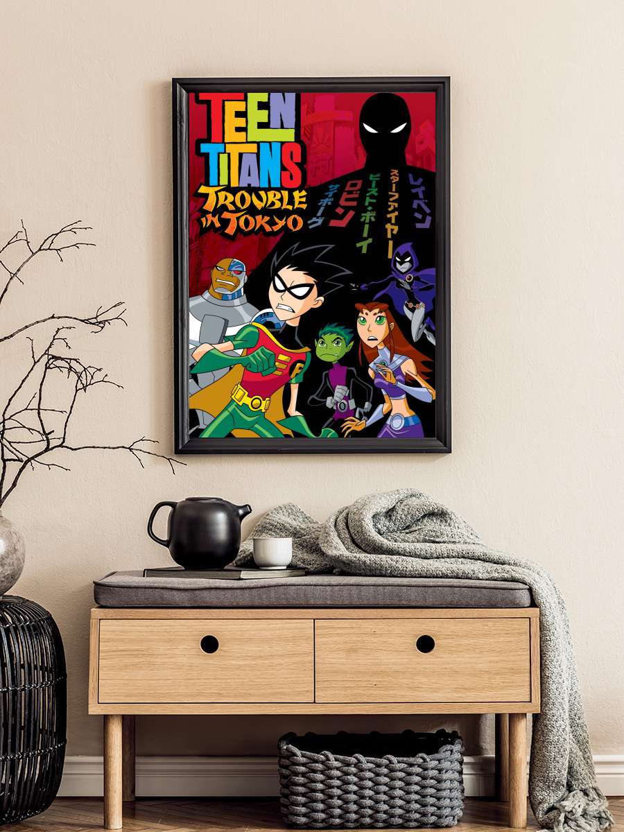 Teen Titans: Trouble in Tokyo Film Tablo Siyah Çerçeveli Film Poster Afiş Tablo