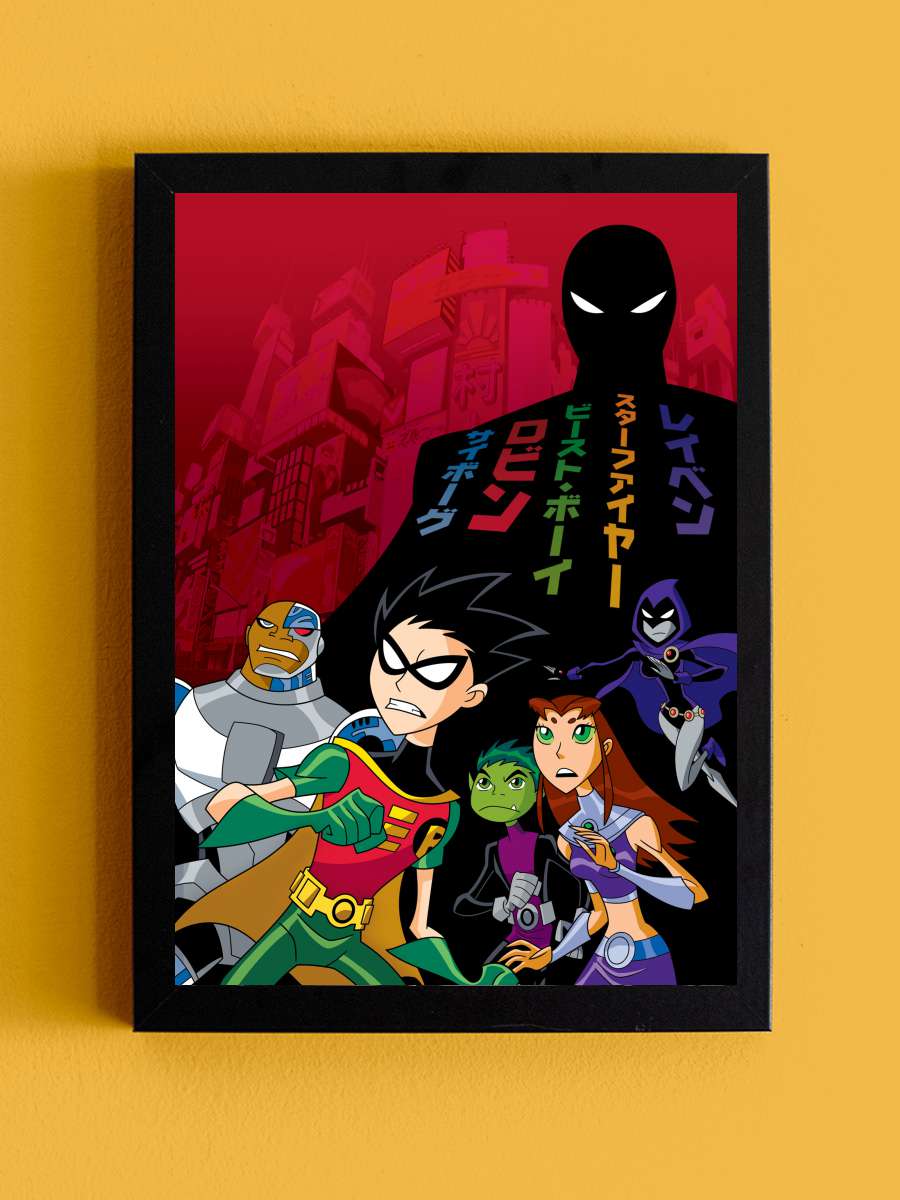 Teen Titans: Trouble in Tokyo Film Tablo Siyah Çerçeveli Film Poster Afiş Tablo