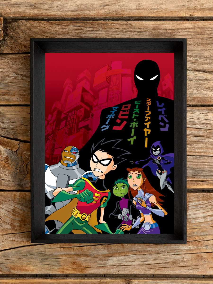 Teen Titans: Trouble in Tokyo Film Tablo Siyah Çerçeveli Film Poster Afiş Tablo